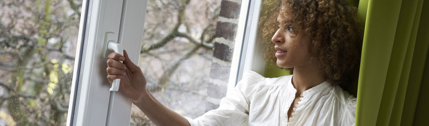 Upvc tilt and turn windows in white